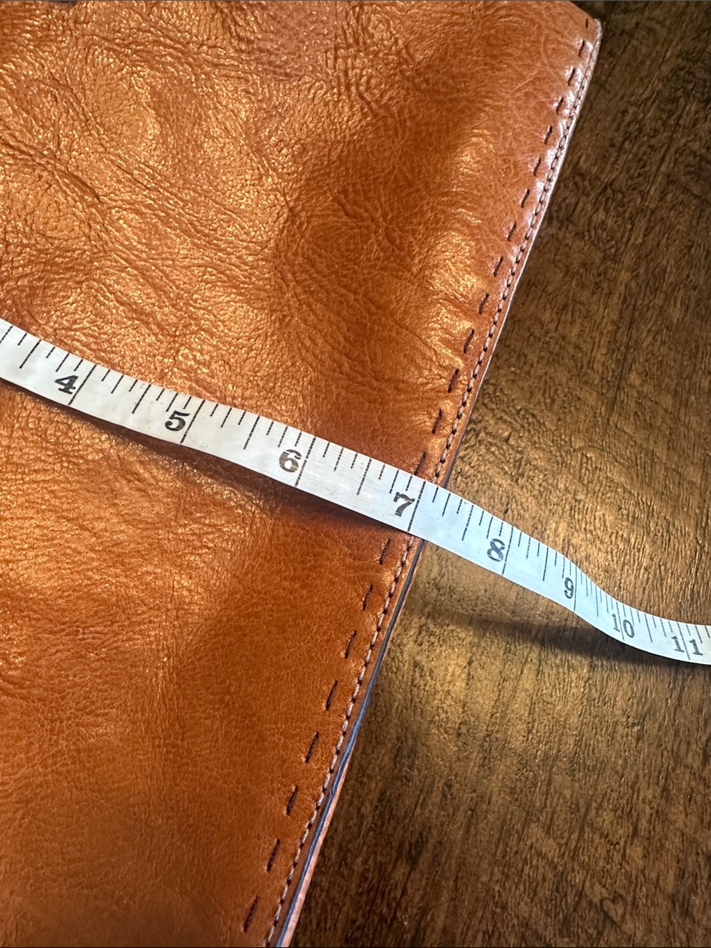 Fossil | VTG Cognac Genuine Leather Satchel Top Handle Bag - Picture 10 of 11